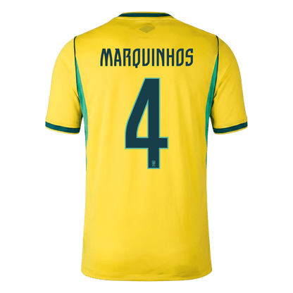 Pánske Futbalový Dres Brazília Domáci MS 2026 - MARQUINHOS #4