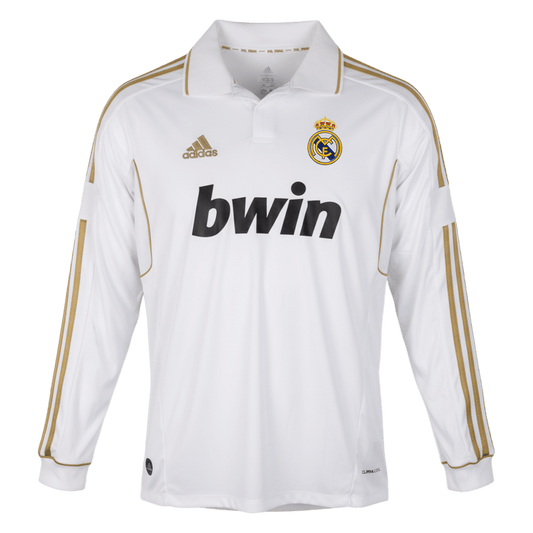 Real Madrid pánsky domáci retro futbalový dres s dlhými rukávmi 2011/12