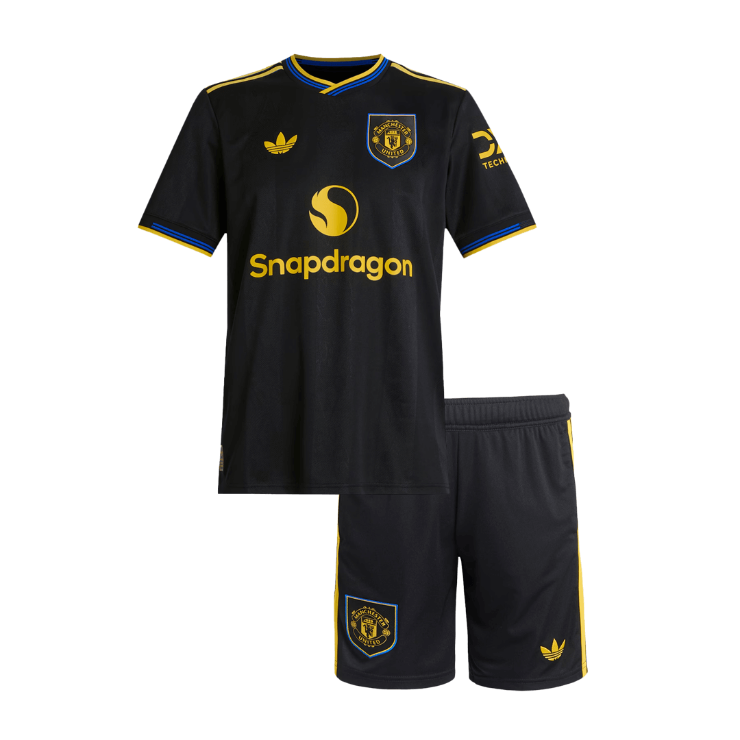 Manchester United detská tretia futbalová súprava 2025/26