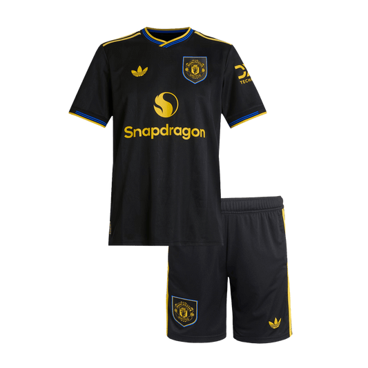 Manchester United detská tretia futbalová súprava 2025/26