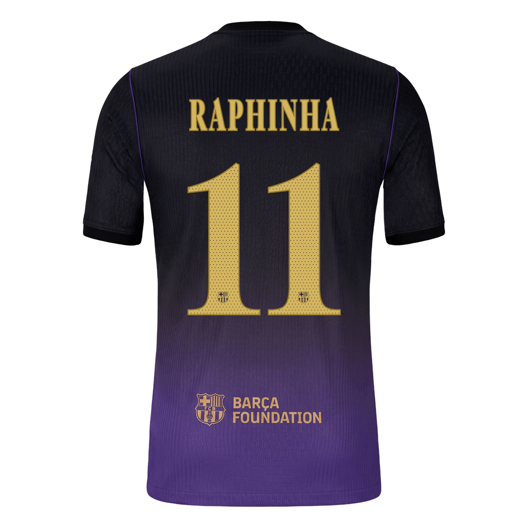 Barcelona pánsky vonkajší futbalový dres 2026/27 – RAPHINHA #11 – UCL [hráčska verzia]