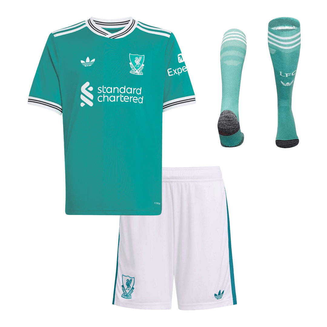 Liverpool detský tretí futbalový komplet 2025/26