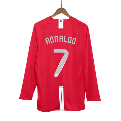 Manchester United pánsky domáci retro futbalový dres s dlhými rukávmi 2007/08 UCL Final - RONALDO #7