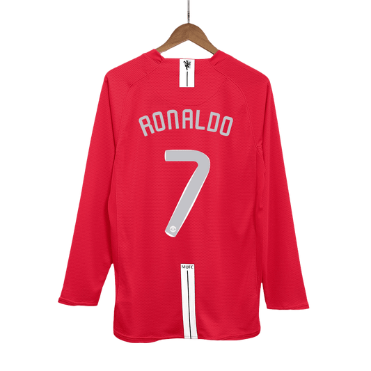 Manchester United pánsky domáci retro futbalový dres s dlhými rukávmi 2007/08 UCL Final - RONALDO #7