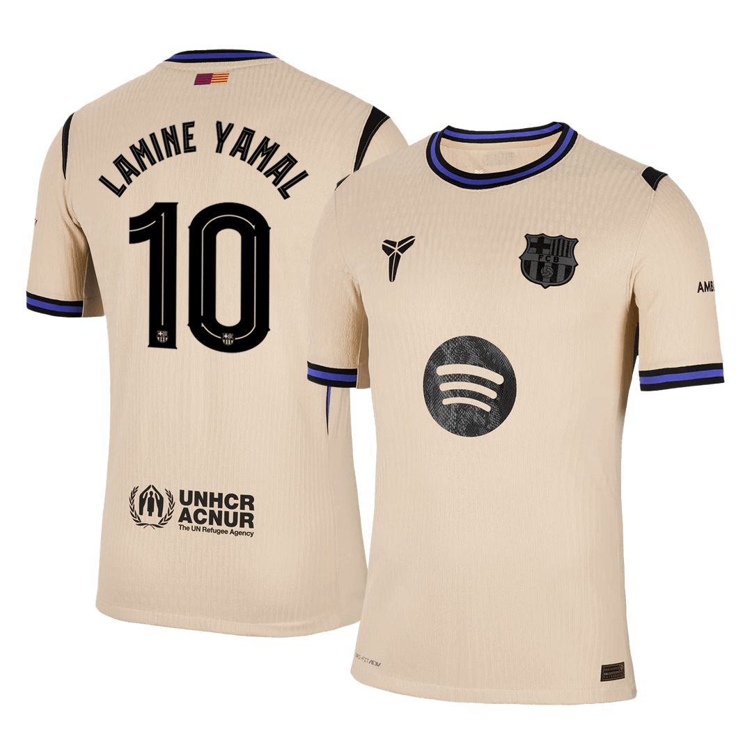 Barcelona pánsky vonkajší futbalový dres 2025/26 UCL - LAMINE YAMAL #10 [hráčska verzia]