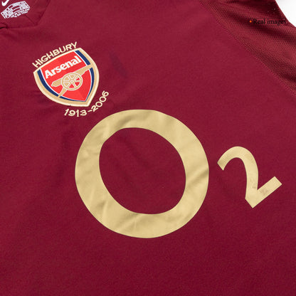 Pánske Retro Futbalový Dres Arsenal Domáci 2005/06 Dlhý Rukáv
