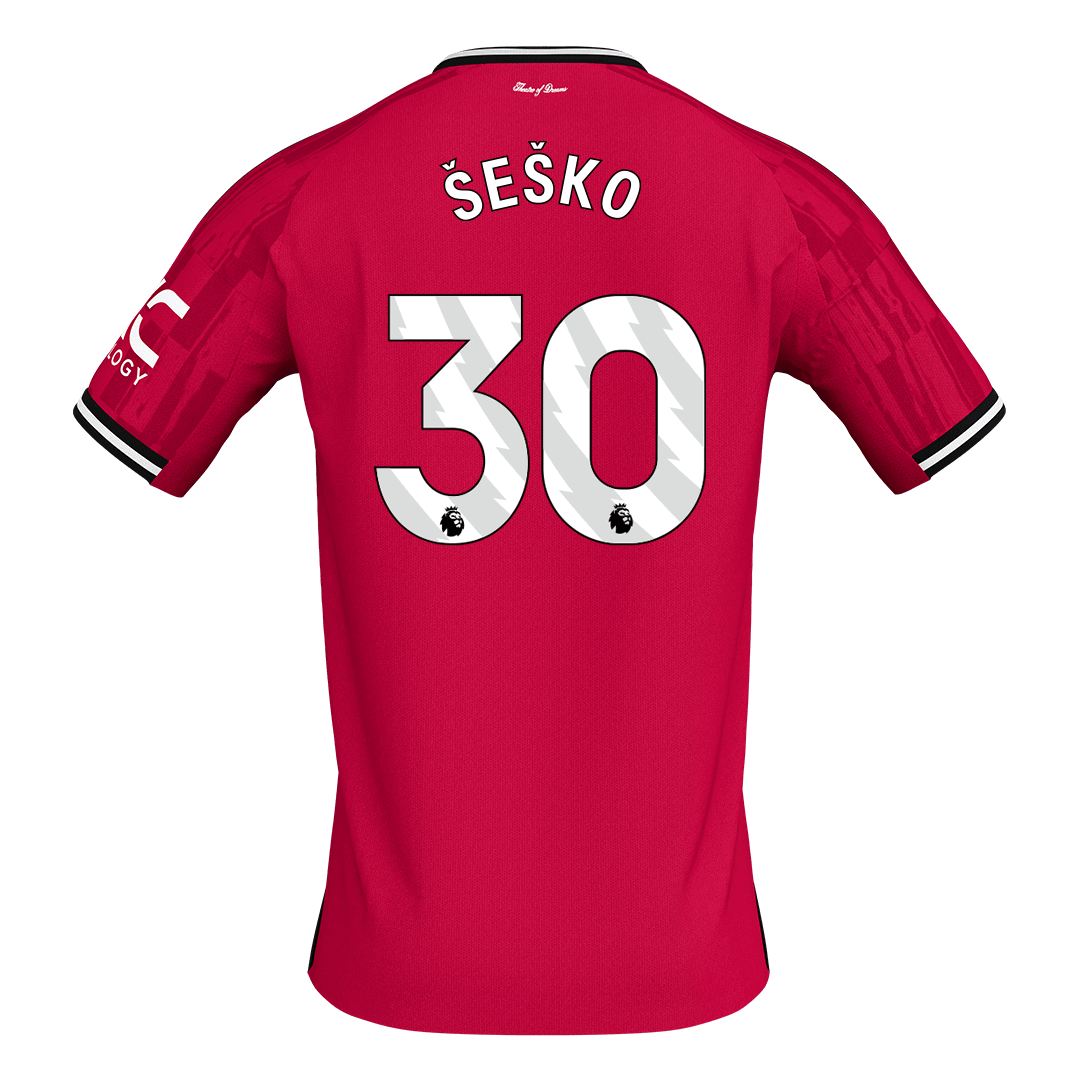Manchester United pánsky domáci futbalový dres 2025/26 - ŠEŠKO #30 (Prémiová kvalita)