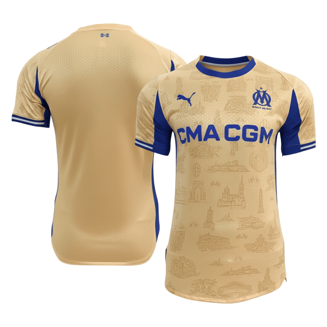 Marseille pánsky štvrtý futbalový dres 2025/26 [hráčska verzia]