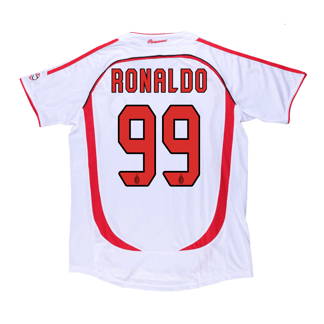Pánske Retro Futbalový Dres AC Miláno Vonkajší 2006/07 UCL - RONALDO #99