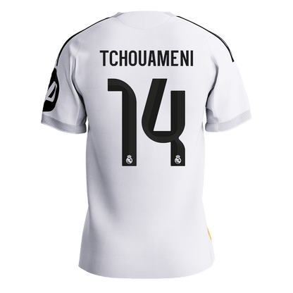 Real Madrid pánsky domáci futbalový dres 2025/26 - TCHOUAMENI #14 [hráčska verzia] (Prémiová kvalita)