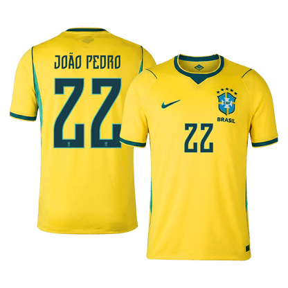 Pánske Futbalový Dres Brazília Domáci MS 2026 - JOÃO PEDRO #22