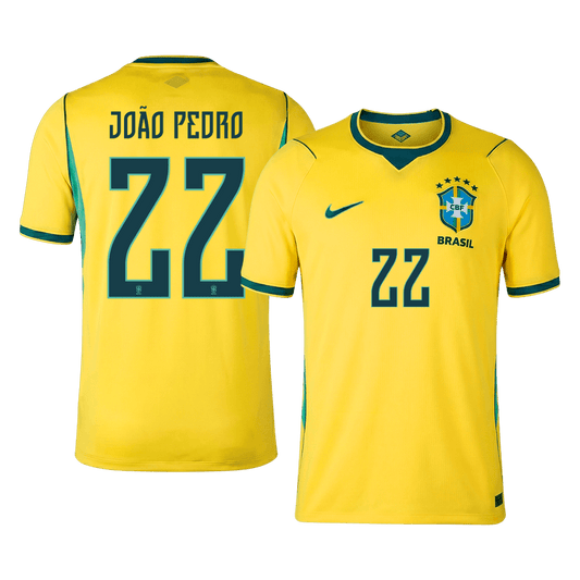 Pánske Futbalový Dres Brazília Domáci MS 2026 - JOÃO PEDRO #22