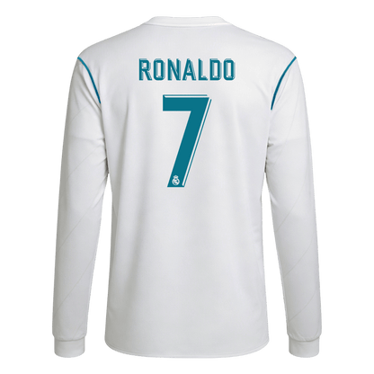 Real Madrid pánsky domáci retro futbalový dres s dlhými rukávmi 2017/18 - RONALDO #7