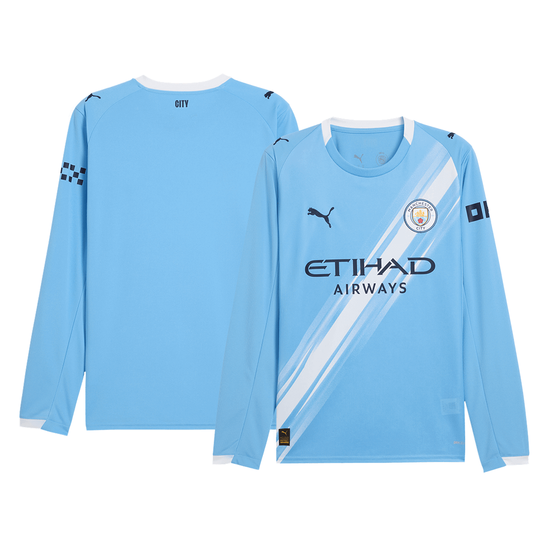 Manchester City pánsky domáci futbalový dres s dlhými rukávmi 2025/26