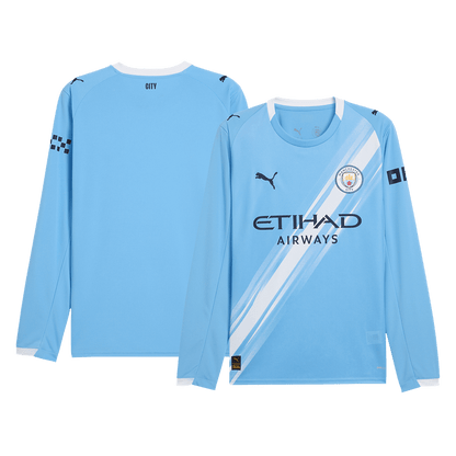 Manchester City pánsky domáci futbalový dres s dlhými rukávmi 2025/26