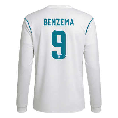 Real Madrid pánsky domáci retro futbalový dres s dlhými rukávmi 2017/18 - BENZEMA #9