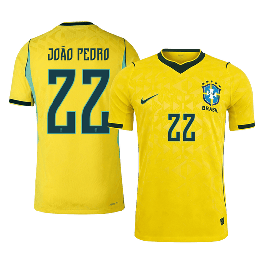 Pánske Futbalový Dres Brazília Domáci MS 2026 Hráčska Verzia - JOÃO PEDRO #22