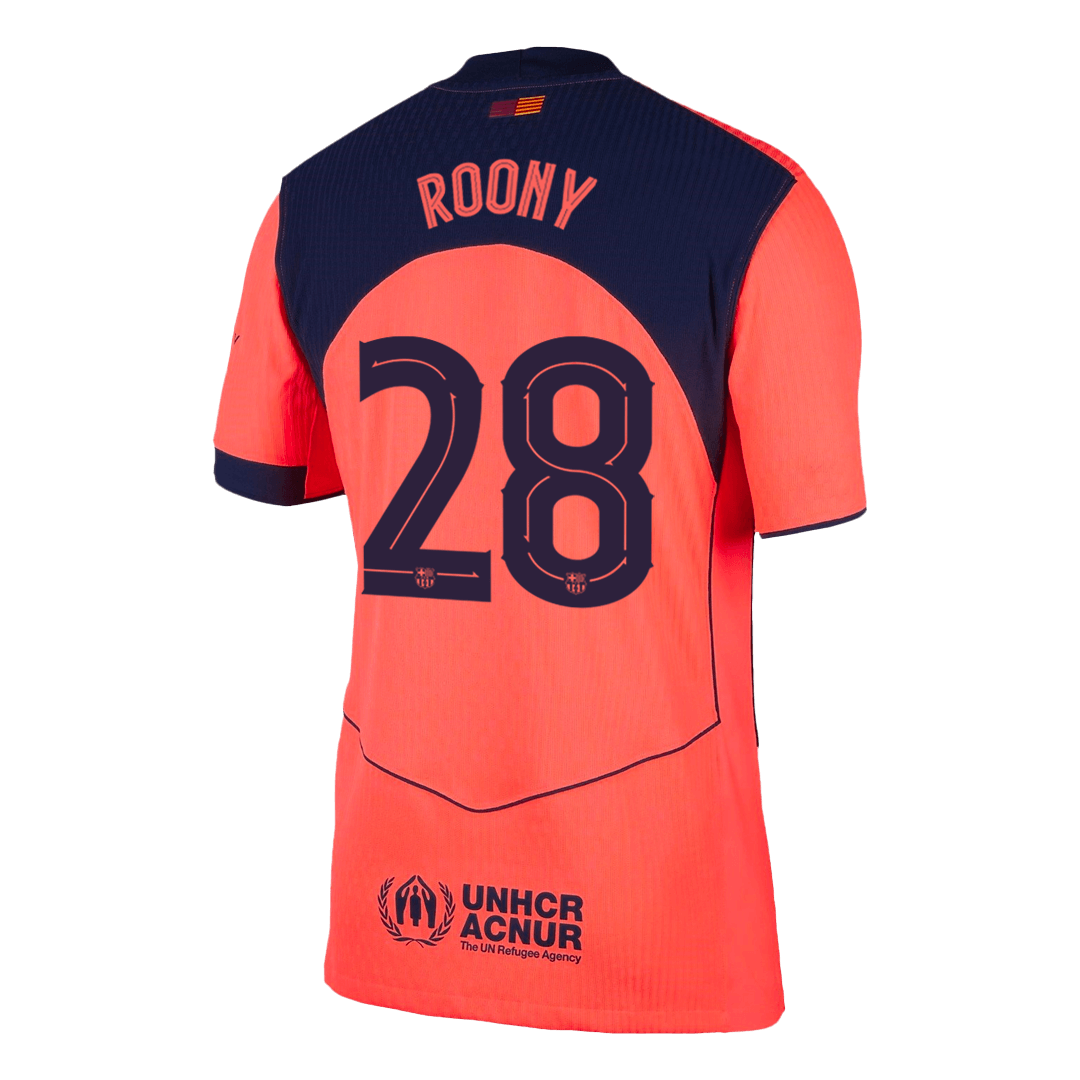 Barcelona pánsky tretí futbalový dres 2025/26 - ROONY #28 [hráčska verzia]