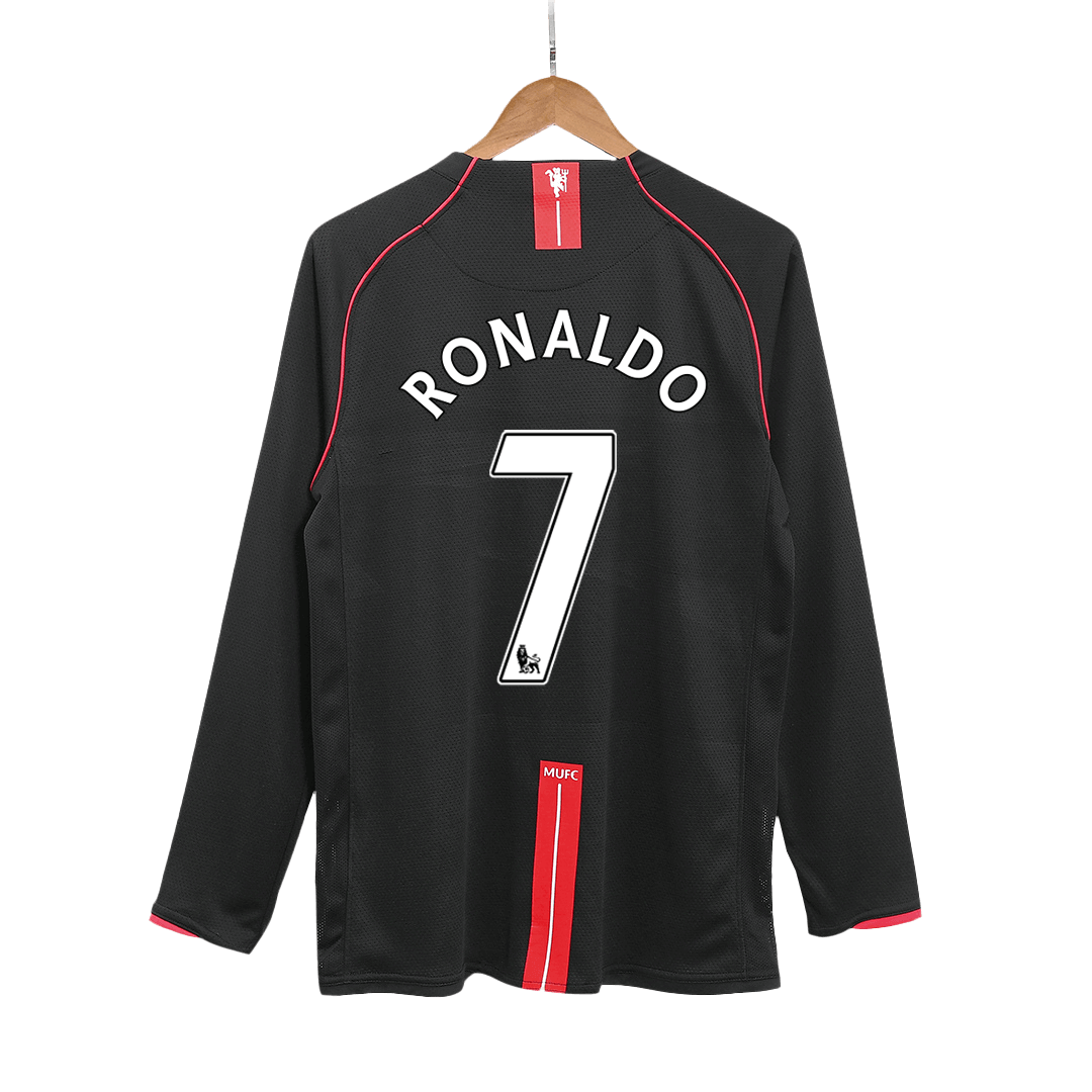 Manchester United pánsky vonkajší retro futbalový dres s dlhými rukávmi 2007/08 - RONALDO #7