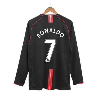 Manchester United pánsky vonkajší retro futbalový dres s dlhými rukávmi 2007/08 - RONALDO #7