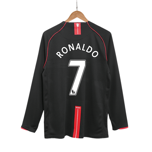 Manchester United pánsky vonkajší retro futbalový dres s dlhými rukávmi 2007/08 - RONALDO #7