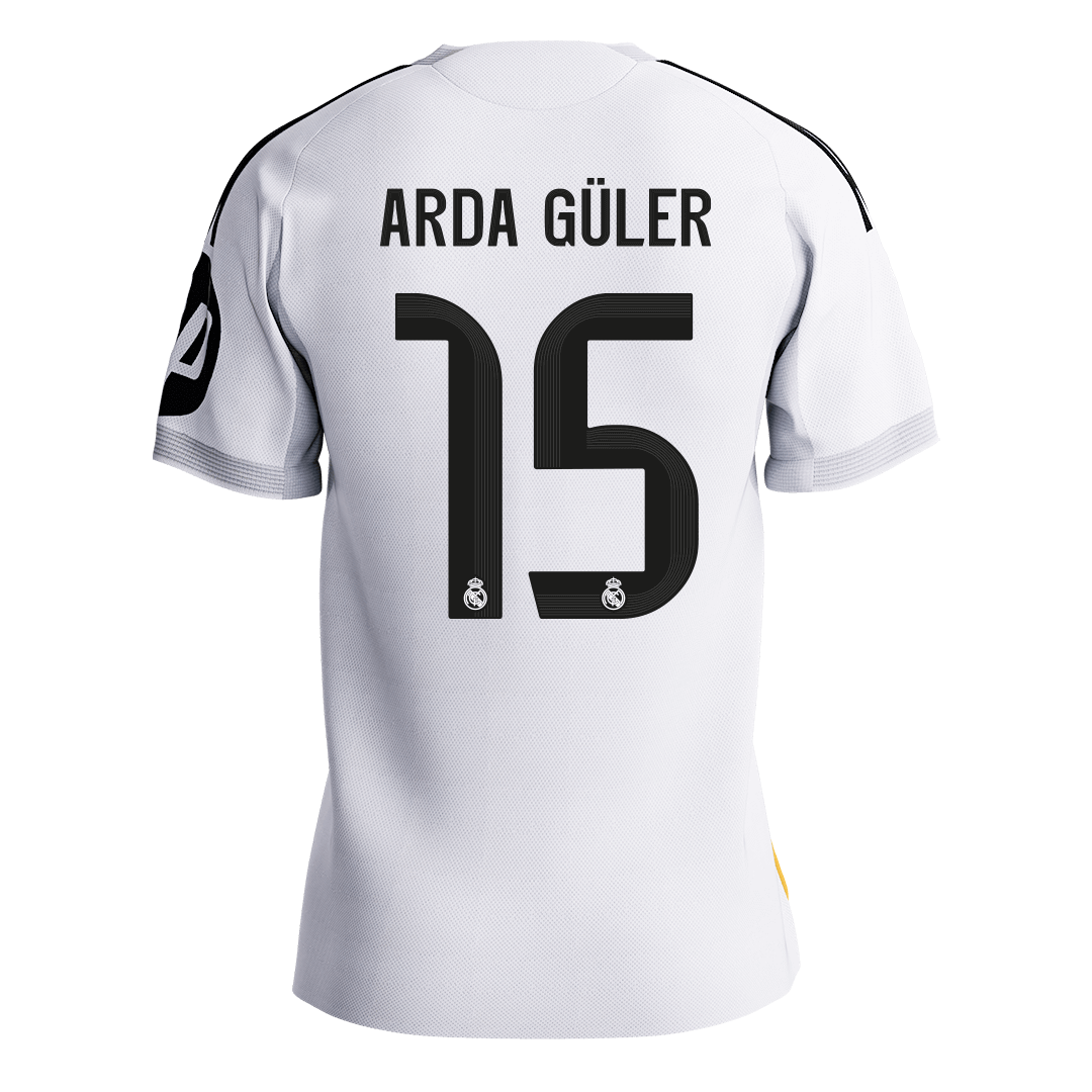 Real Madrid pánsky domáci futbalový dres 2025/26 - ARDA GÜLER #15 [hráčska verzia] (Prémiová kvalita)