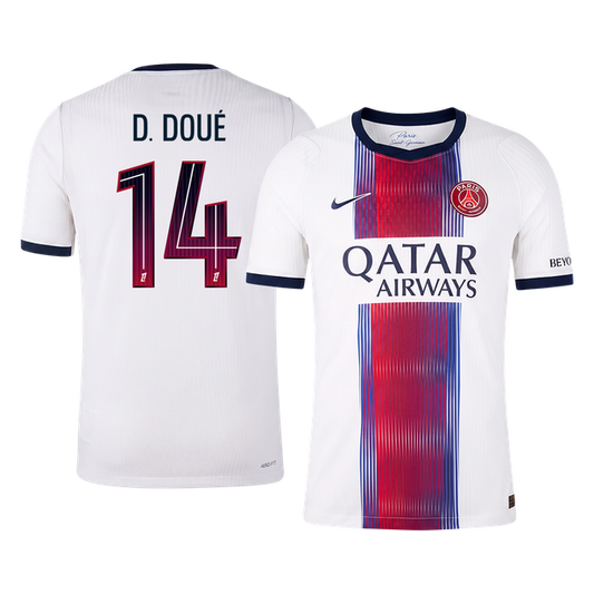 PSG pánsky Vonkajší futbalový dres 2026/27 – D. DOUÉ #14 [hráčska verzia]