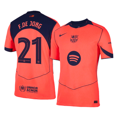 Barcelona pánsky tretí futbalový dres 2025/26 UCL - F.DE JONG #21 [hráčska verzia]