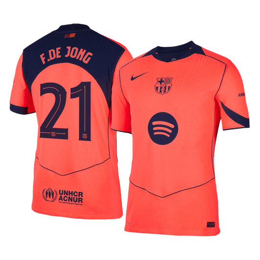 Barcelona pánsky tretí futbalový dres 2025/26 UCL - F.DE JONG #21 [hráčska verzia]