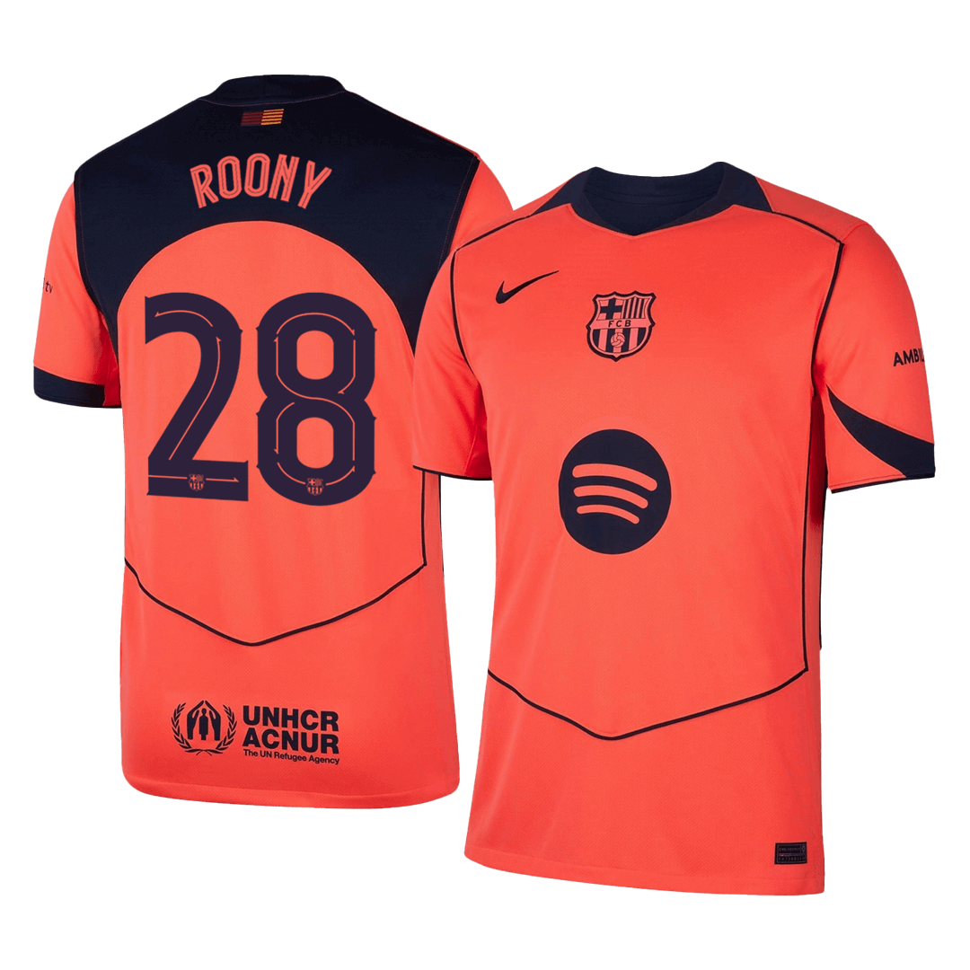 Barcelona pánsky tretí futbalový dres 2025/26 - ROONY #28