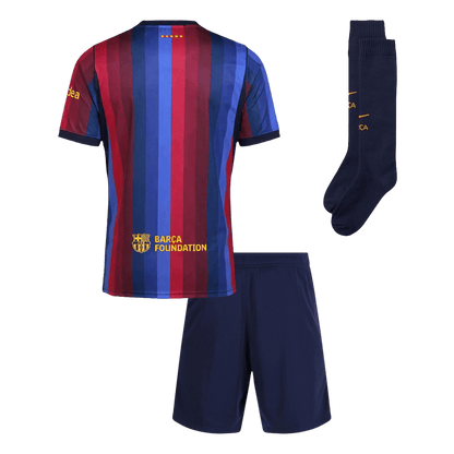 Barcelona detský Domáci futbalový komplet so štulpňami 2026/27