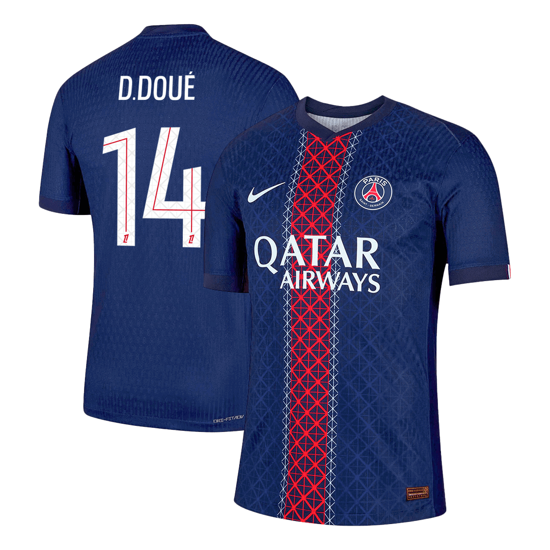 PSG pánsky domáci futbalový dres 2025/26 - D.DOUÉ #14 [hráčska verzia]