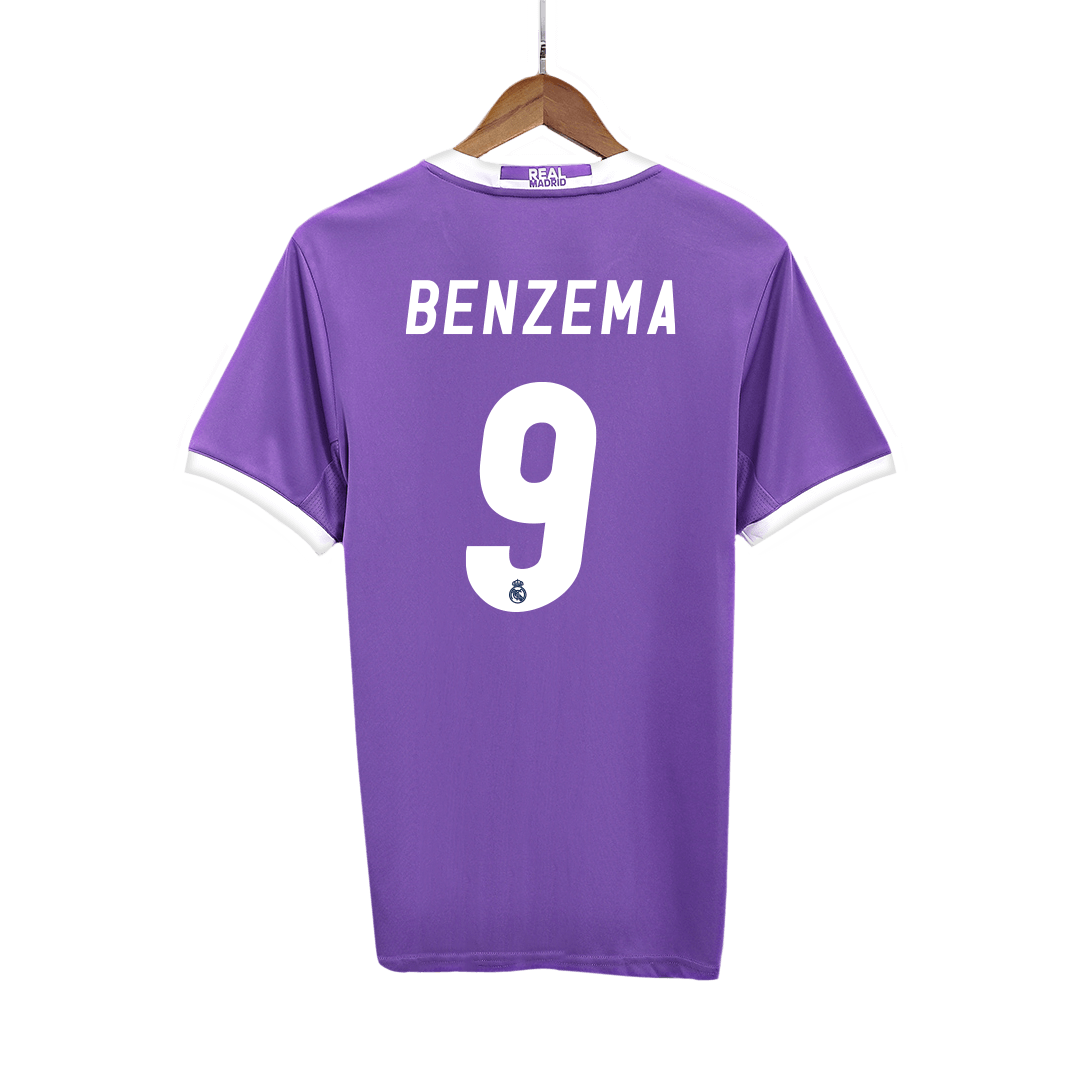 Real Madrid pánsky vonkajší retro futbalový dres 2016/17 - BENZEMA #9