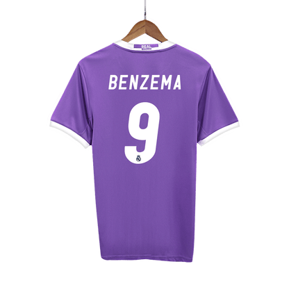 Real Madrid pánsky vonkajší retro futbalový dres 2016/17 - BENZEMA #9