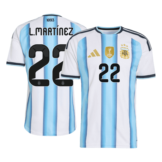 Argentína pánsky domáci futbalový dres MS 2026 - L.MARTÍNEZ #22 [hráčska verzia]