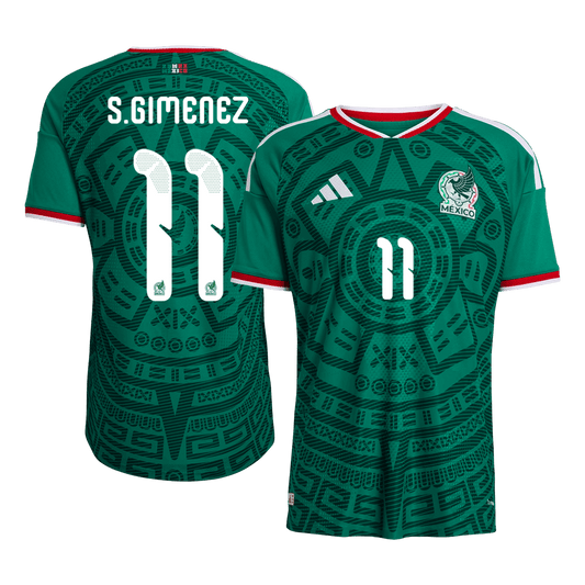 Mexiko pánsky domáci futbalový dres MS 2026 - S.GIMENEZ #11 [hráčska verzia]