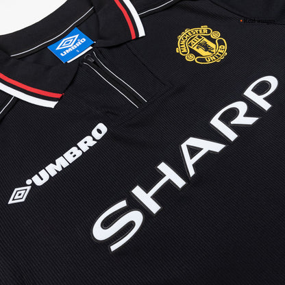 Manchester United pánsky vonkajší retro futbalový dres s dlhými rukávmi 1998