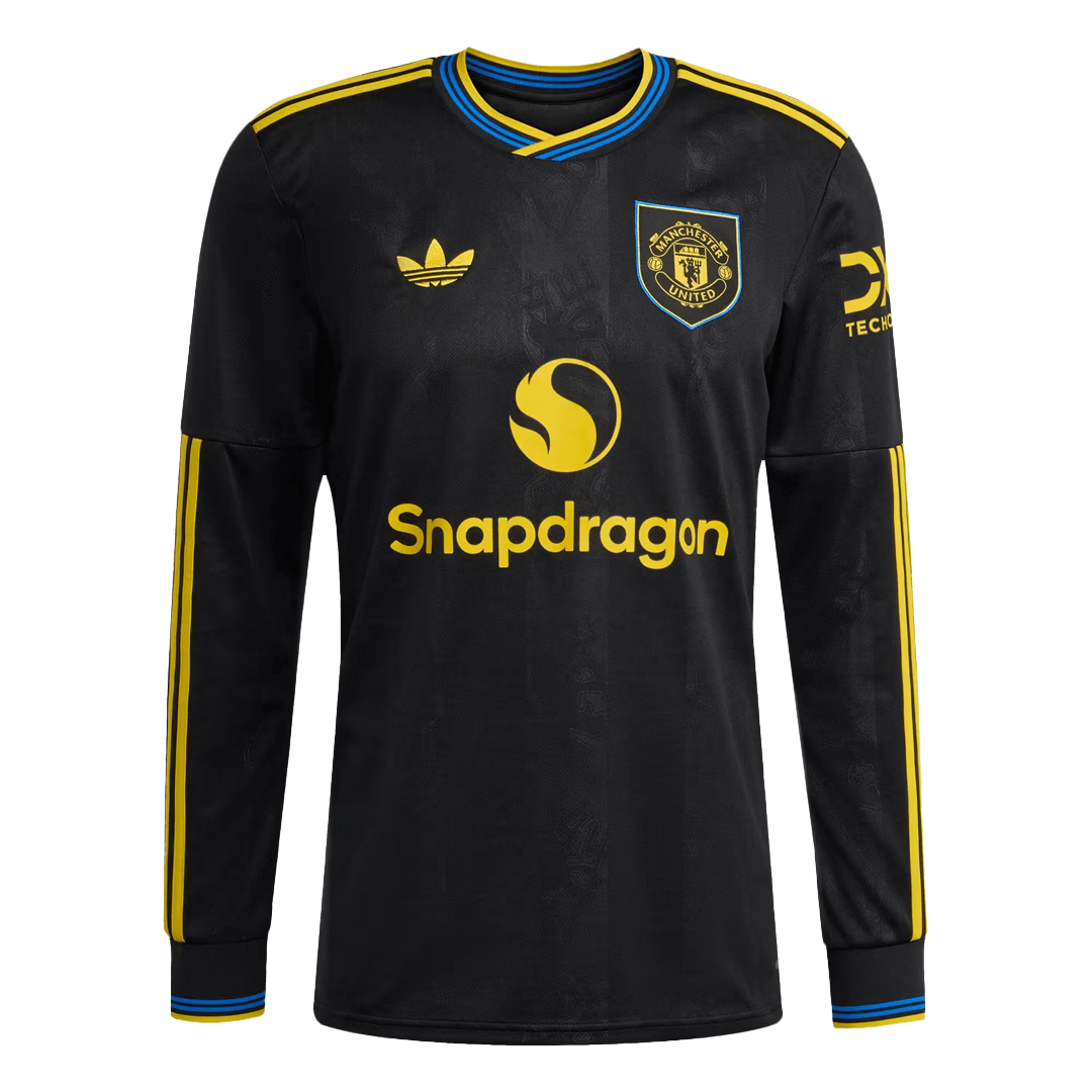 Manchester United pánsky tretí futbalový dres s dlhými rukávmi 2025/26