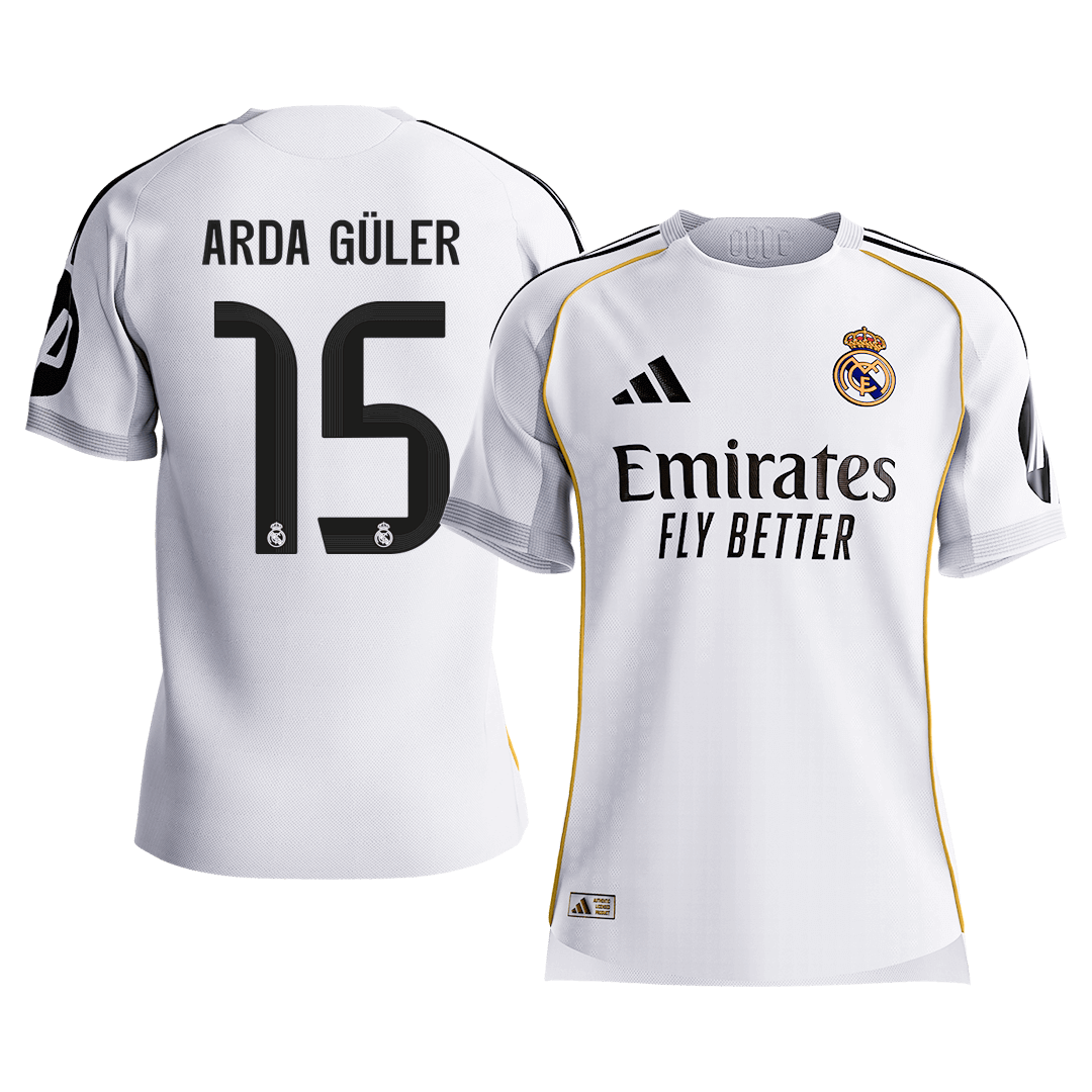 Real Madrid pánsky domáci futbalový dres 2025/26 - ARDA GÜLER #15 [hráčska verzia] (Prémiová kvalita)