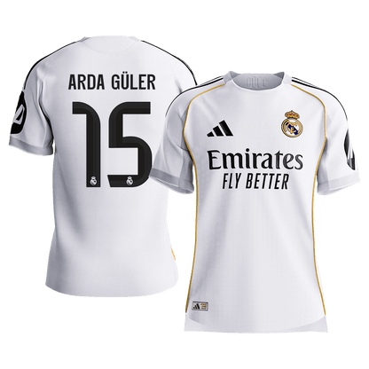 Real Madrid pánsky domáci futbalový dres 2025/26 - ARDA GÜLER #15 [hráčska verzia] (Prémiová kvalita)