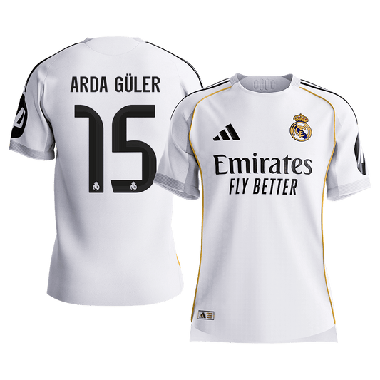 Real Madrid pánsky domáci futbalový dres 2025/26 - ARDA GÜLER #15 [hráčska verzia] (Prémiová kvalita)
