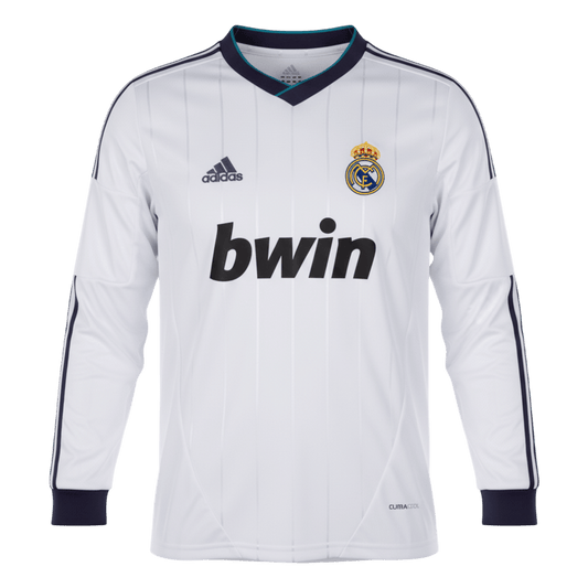 Real Madrid pánsky domáci retro futbalový dres s dlhými rukávmi 2012/13