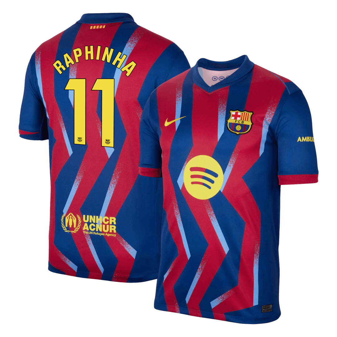 Barcelona pánsky štvrtý futbalový dres 2025/26 - RAPHINHA #11