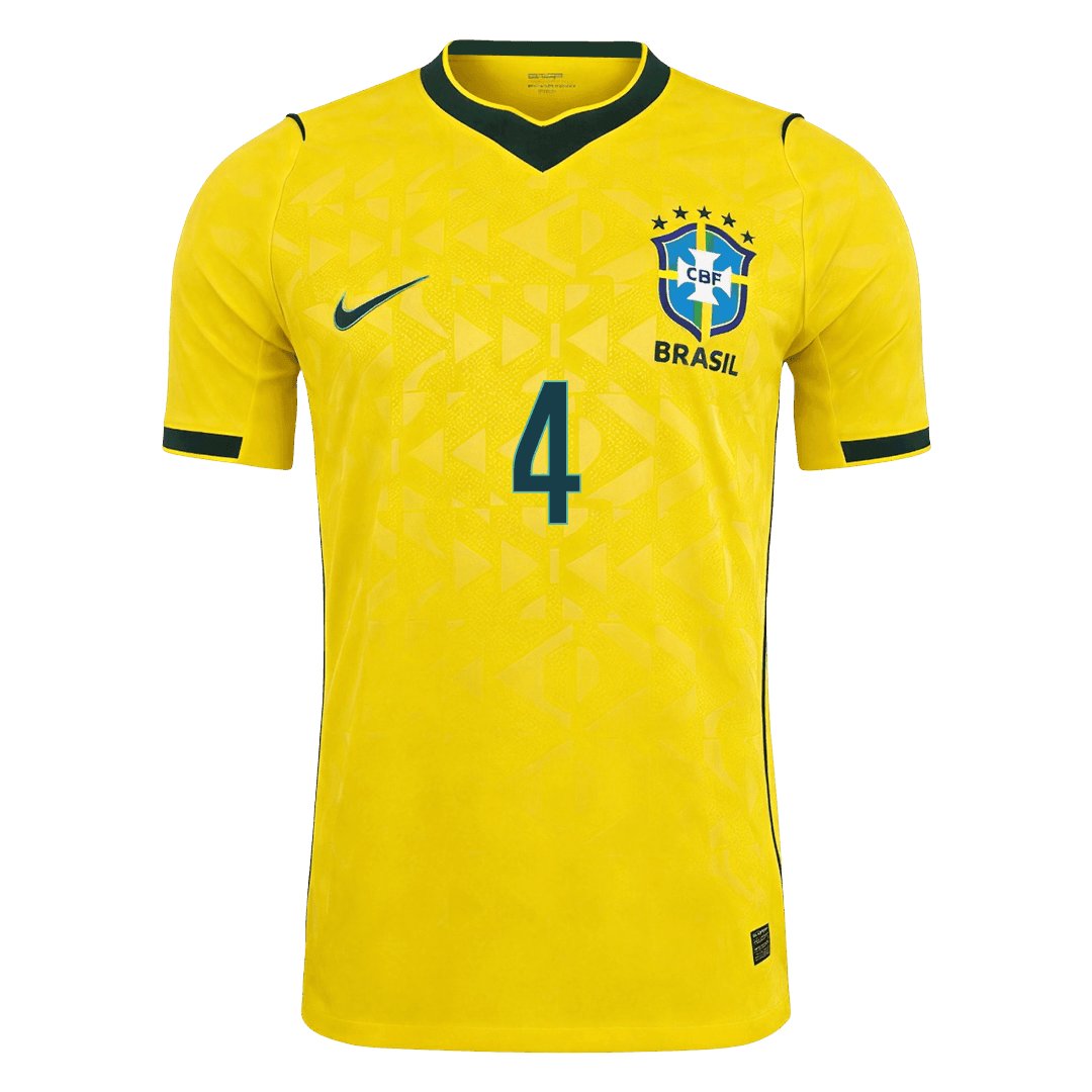 Pánske Futbalový Dres Brazília Domáci MS 2026 Hráčska Verzia - MARQUINHOS #4