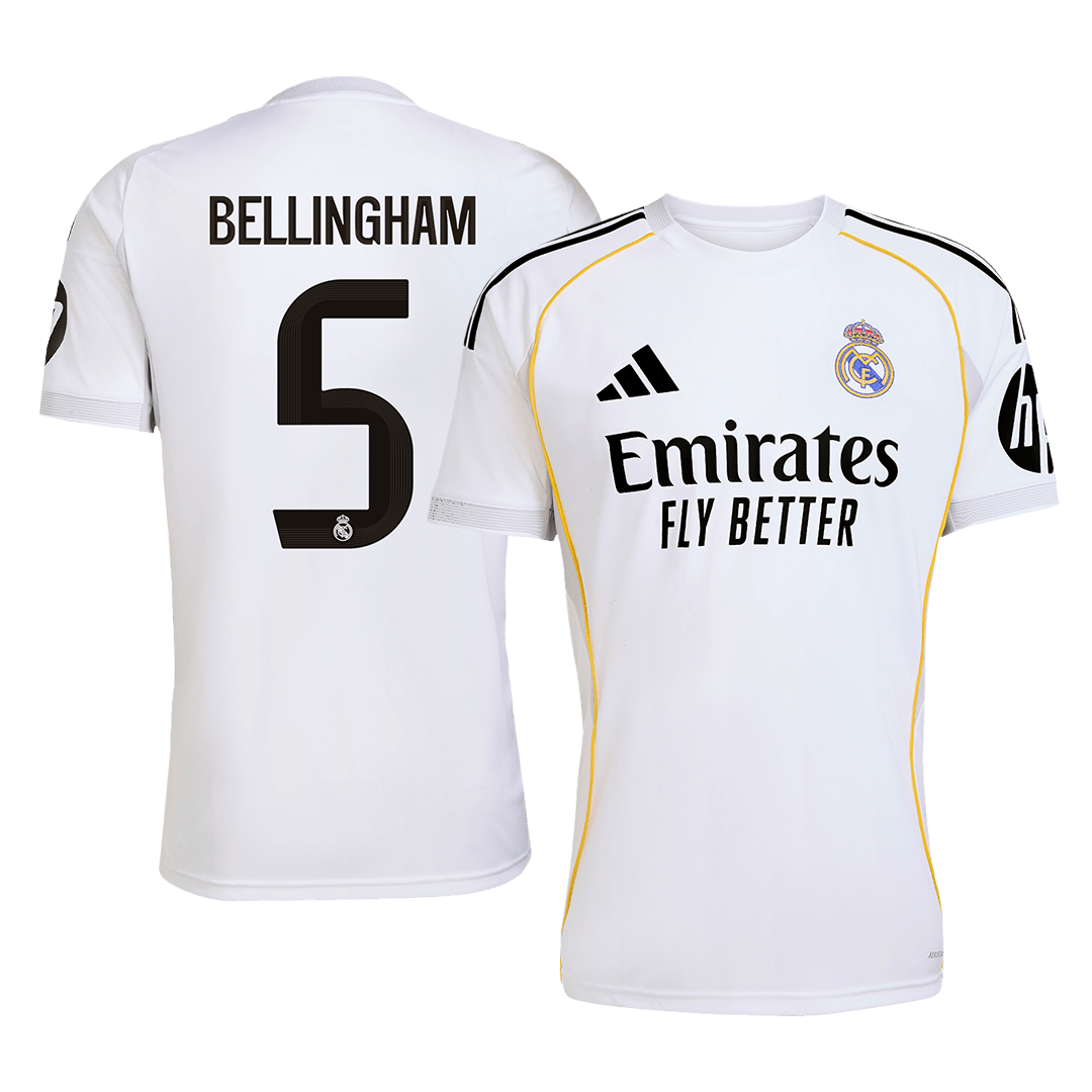 Real Madrid pánsky domáci futbalový dres 2025/26 - BELLINGHAM #5 (Prémiová kvalita)