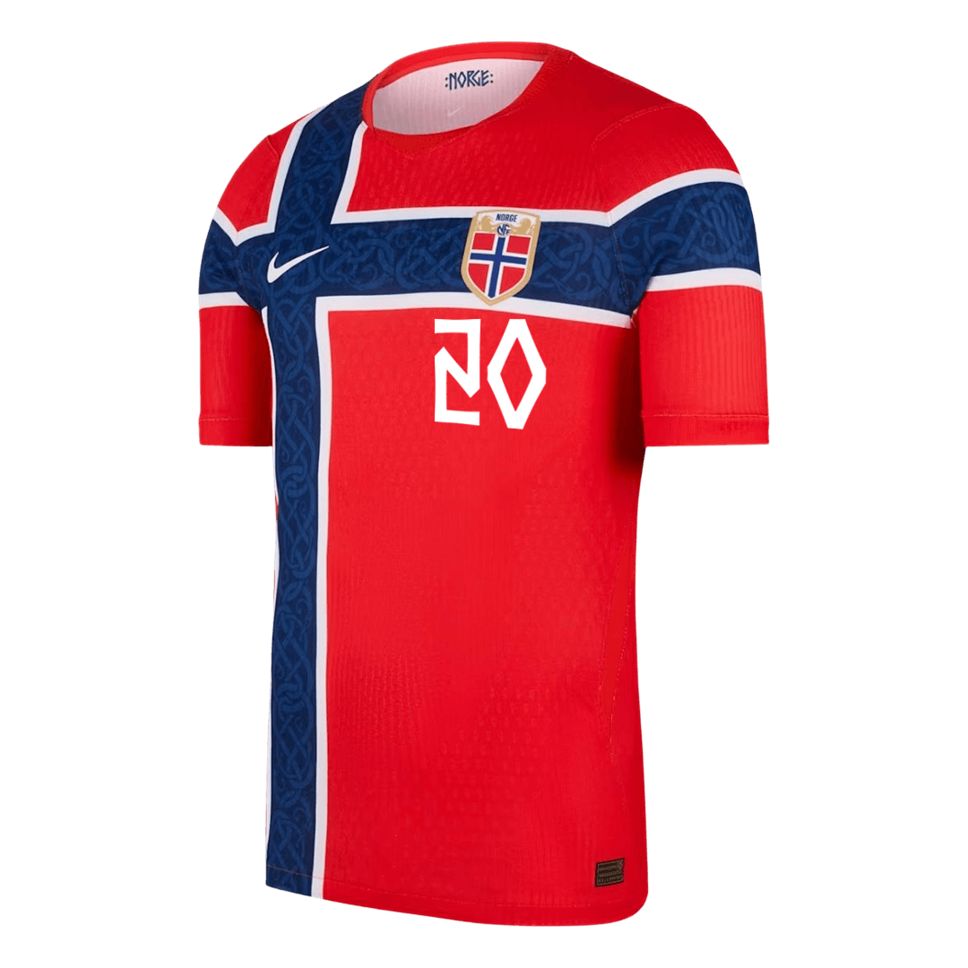 Nórsko pánsky domáci futbalový dres MS 2026 - NUSA #20 [hráčska verzia]