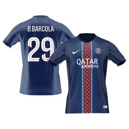 PSG pánsky domáci futbalový dres 2025/26 - B.BARCOLA #29 (Prémiová kvalita)