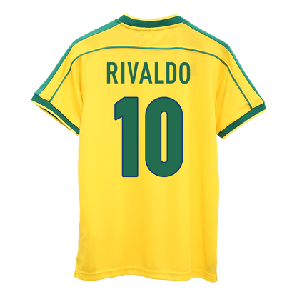 Brazília pánsky domáci retro futbalový dres MS 1998 - RIVALDO #10