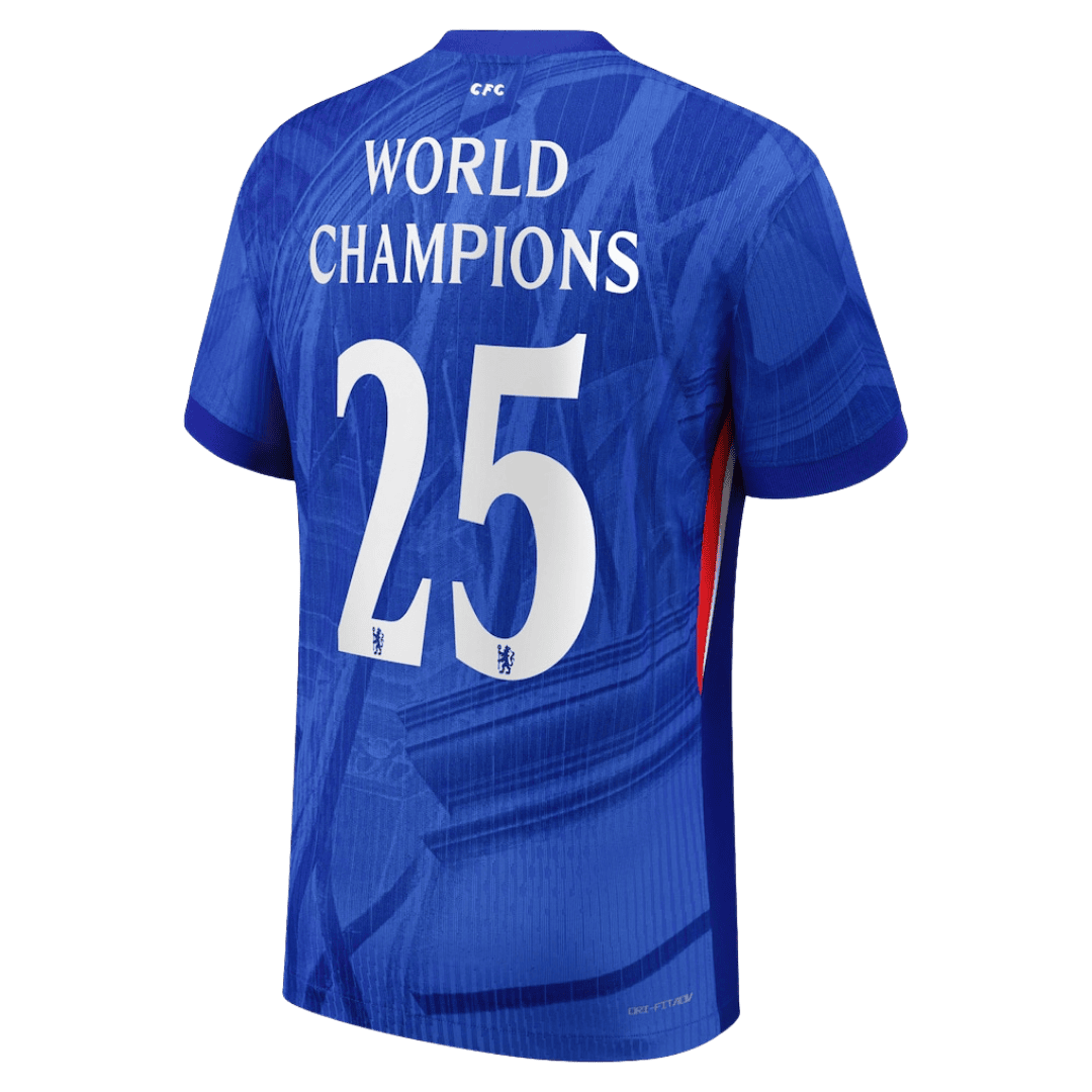 Chelsea pánsky domáci futbalový dres 2025/26 - WORLD CHAMPIONS #25 [hráčska verzia]