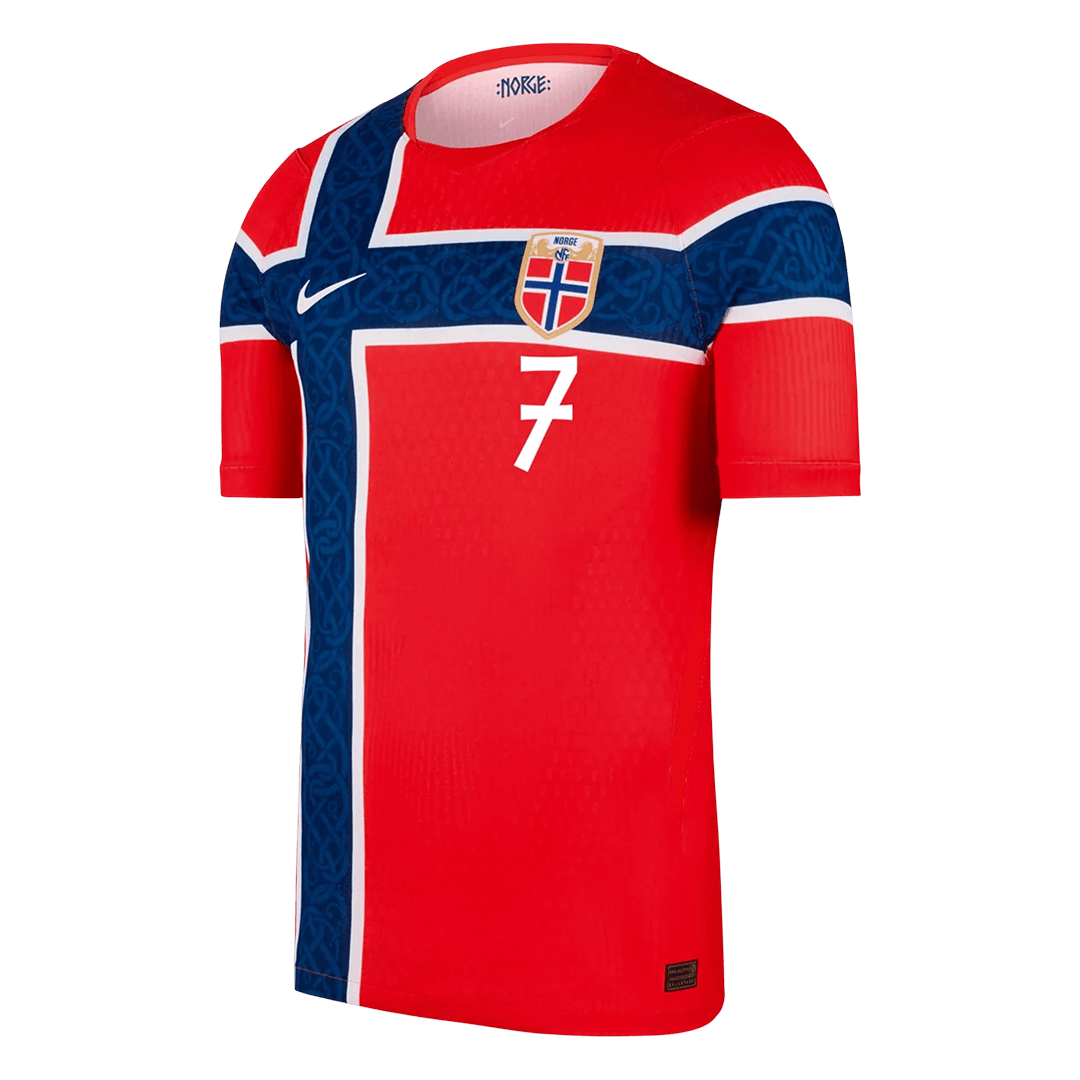 Nórsko pánsky domáci futbalový dres MS 2026 - SØRLOTH #7 [hráčska verzia]